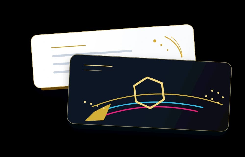 Tarjetas premium con acabado elegante